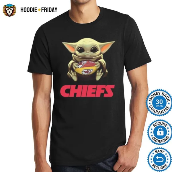 Baby Yoda Hug Kansas City Chiefs Football Shirts