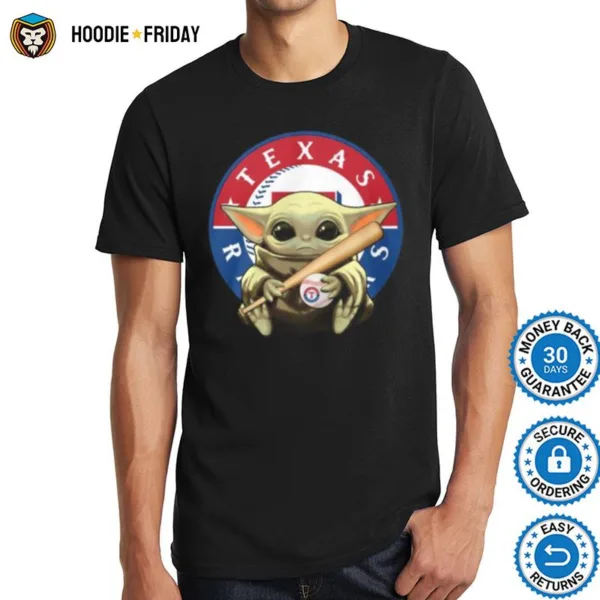 Baby Yoda Texas Rangers Baseball Shirts