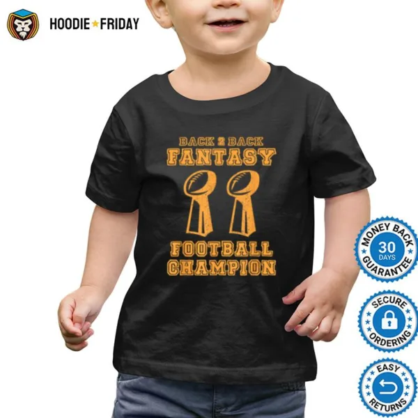 Back To Back Champion Fantasy Football Draft Party Kit Shirts