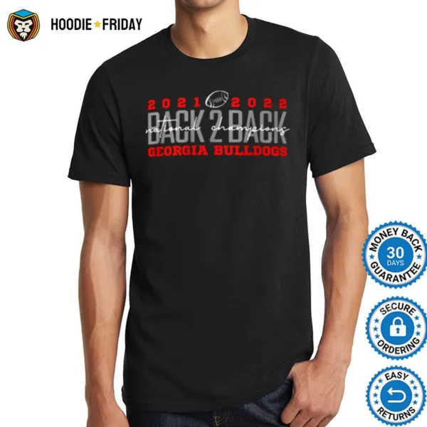 Back To Back National Champions Gear Georgia Bulldogs Shirts