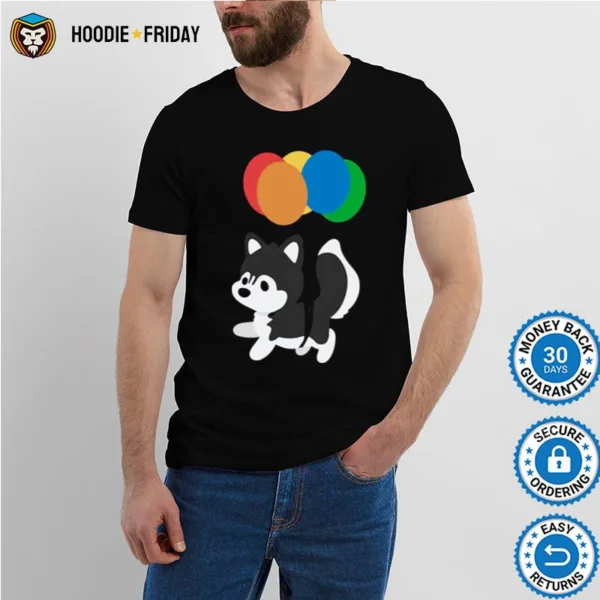 Balloon Husky Chibi Dog Shirts