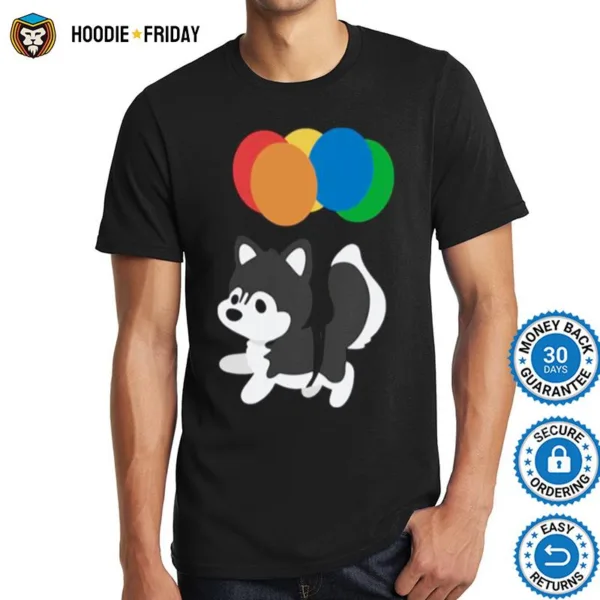 Balloon Husky Chibi Dog Shirts