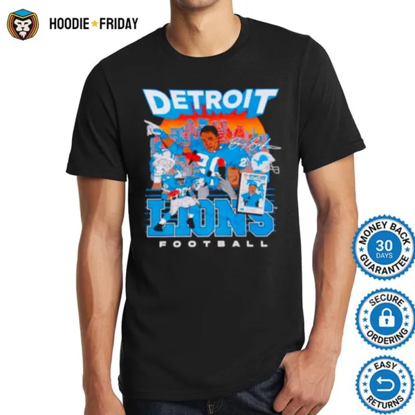 Barry Sanders Detroit Lions Football Signature Shirts