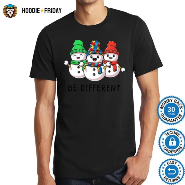 Be Different Puzzle Snowman Christmas Shirts