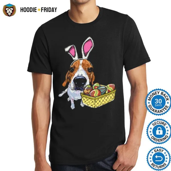 Beagle Dog Bunny Ears Easter Eggs Shirts