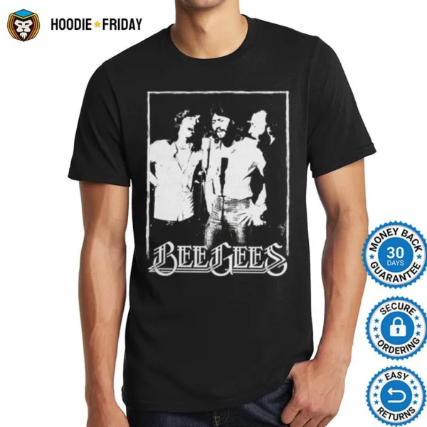 Bee Gees Band Live Distressed Artistic Retro Shirts