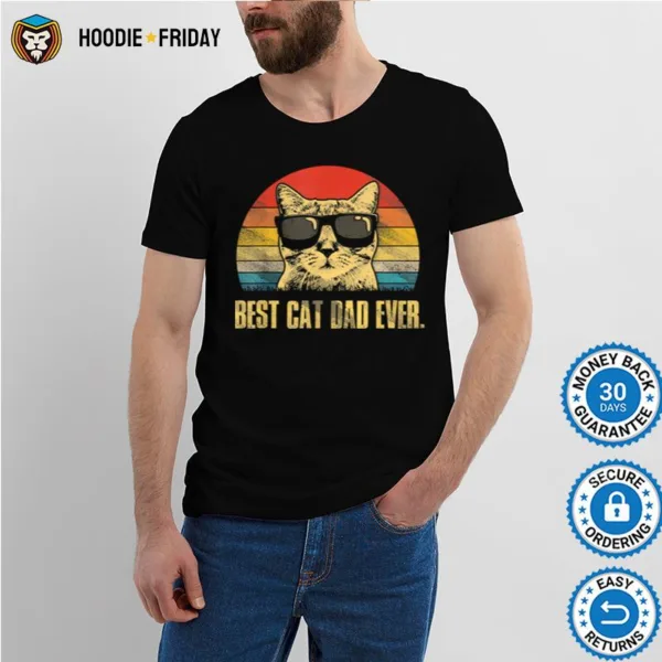 Best Cat Dad Ever Vintage Tshirt Shirts