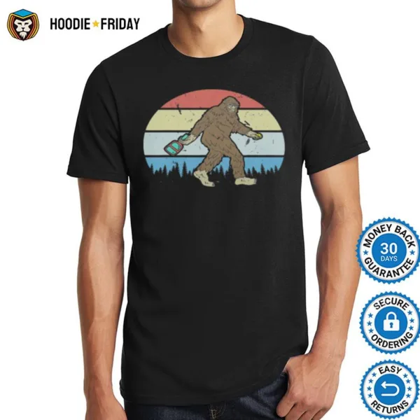 Bigfoot Drink Wine Vintage Shirts