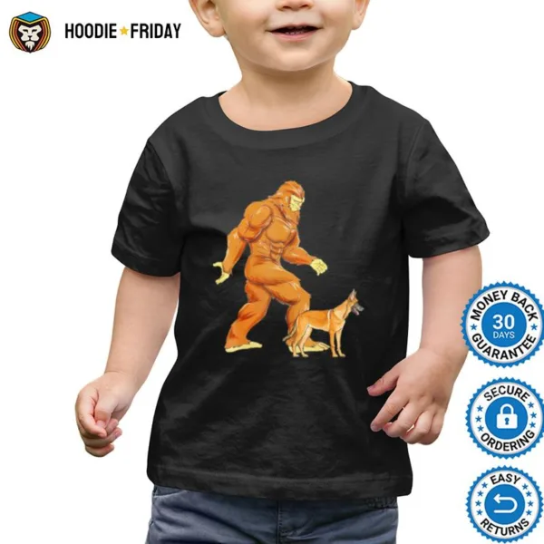 Bigfoot Walking Belgian Malinoi Classic Shirts