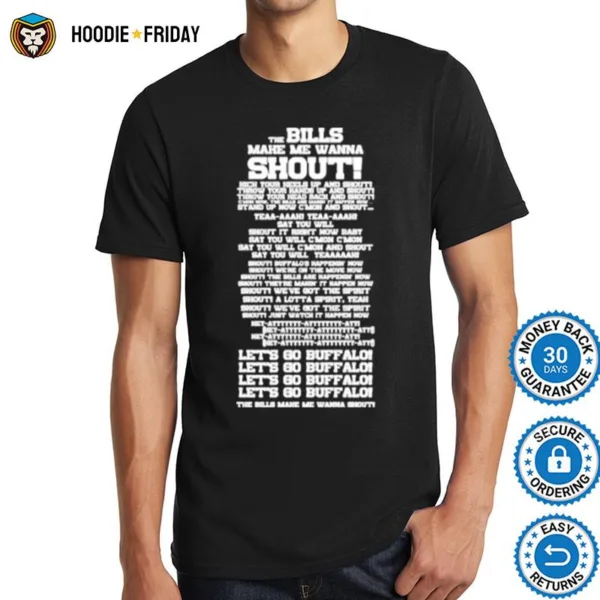 Bills Shout Song Lyrics Shirts