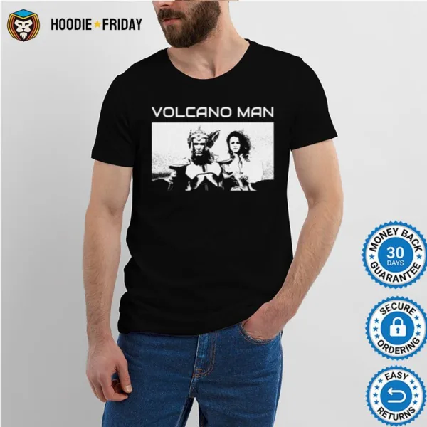 Black And White Art Volcano Man Fire Saga Eurovision Shirts