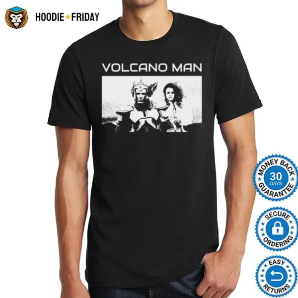 Black And White Art Volcano Man Fire Saga Eurovision Shirts