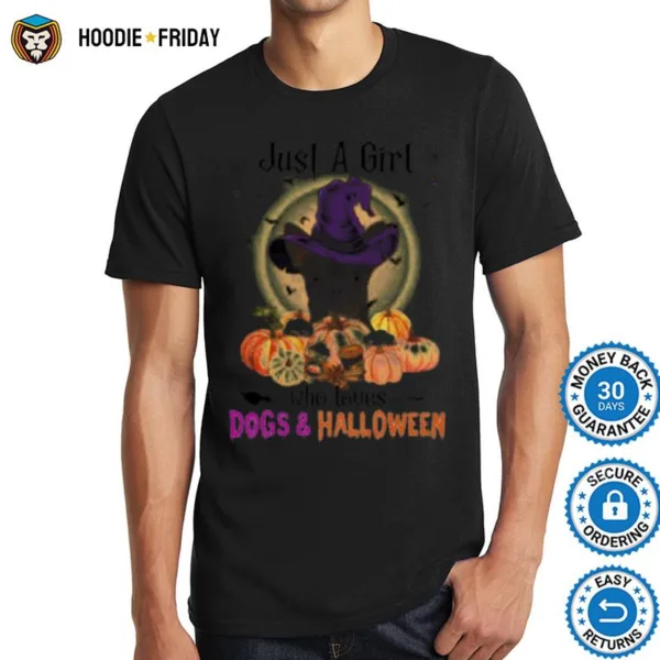 Black Chihuahua Just A Girl Who Loves Dogs And Halloween Shirts