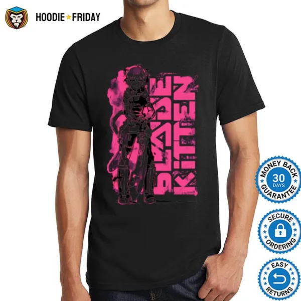 Blade Kitten Black White And Pink Shirts