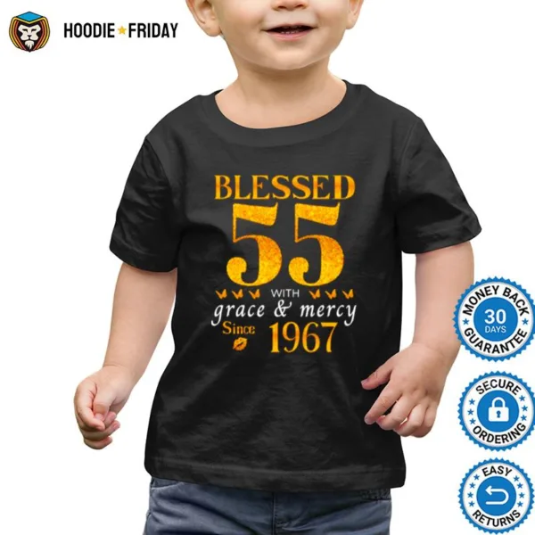 Blessed 55 With Grace And Mercy Since 1967 Shirts