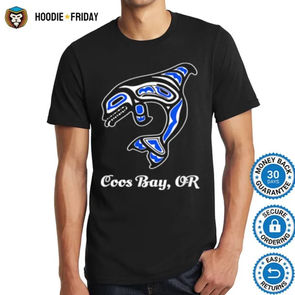 Blue Native American Coos Bay Or Tribal Orca Killer Whale Shirts