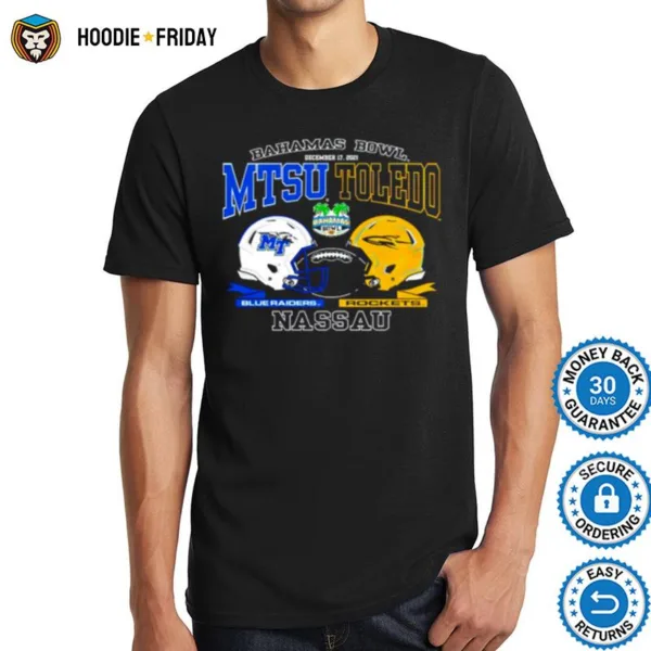 Blue Raiders Vs Rockets Bahamas Bowl Mtsu Toledo Shirts