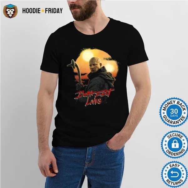 Boba Fett Lives Star Wars The Mandalorian R14 Sunset Shirts