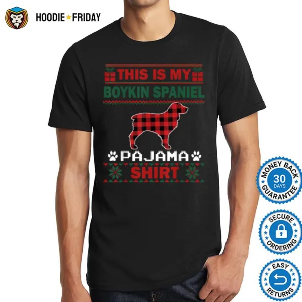 Boykin Spaniel Dog Gifts My Dog Pajama Ugly Christmas Xmas Shirts