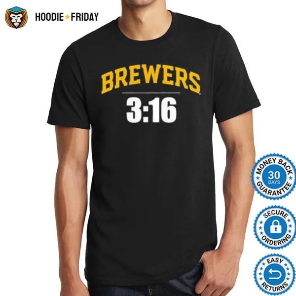 Branded 3 16 Stone Cold Steve Austin Milwaukee Brewers Fanatics Shirts