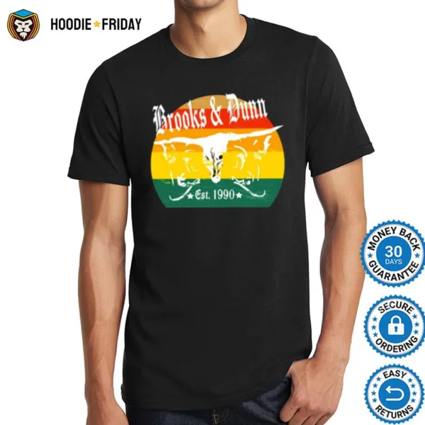 Brooks And Dunn Country Duo Throwback Silhouette Shirts