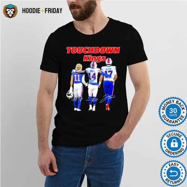 Buffalo Bills Touchdown Kings Cole Beasley 11 Stefon Diggs 14 Josh Allen 17 Signatures Shirts