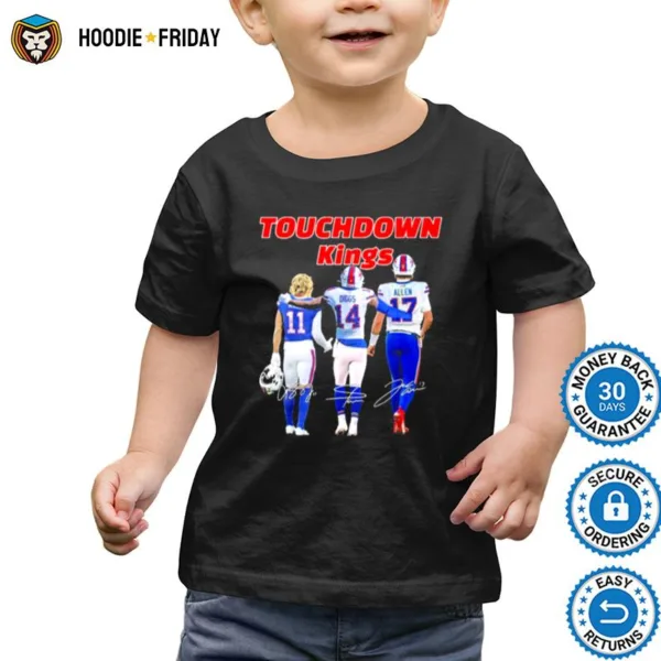 Buffalo Bills Touchdown Kings Cole Beasley 11 Stefon Diggs 14 Josh Allen 17 Signatures Shirts