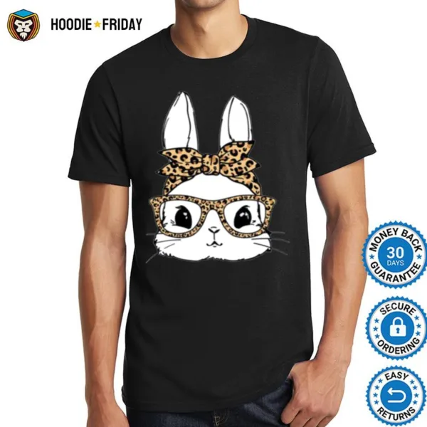 Bunny With Leopard Glasses Shirts