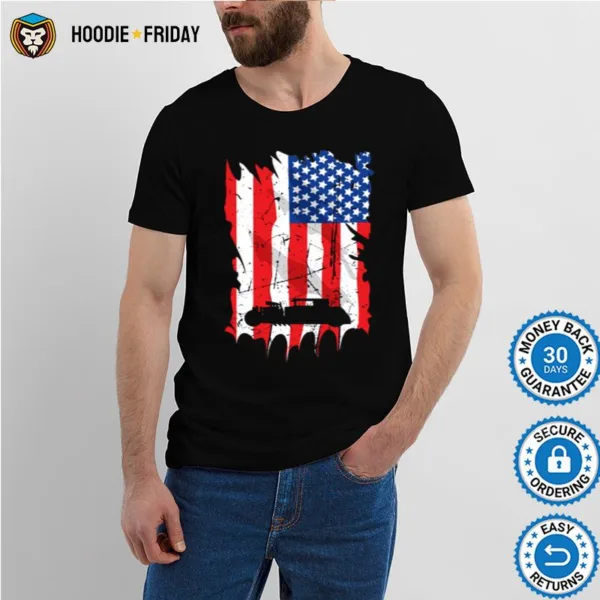 Car Guy American Flag Big Block Street Rod Shirts