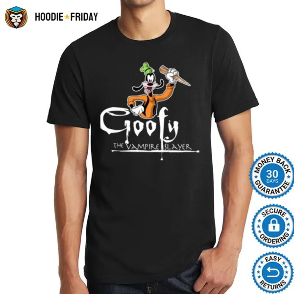 Cartoon Goofy The Vampire Slayer Disney Shirts