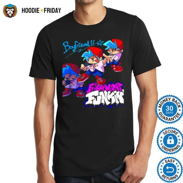 Cartoon Style Friday Night Funkin Boyfriend Shirts