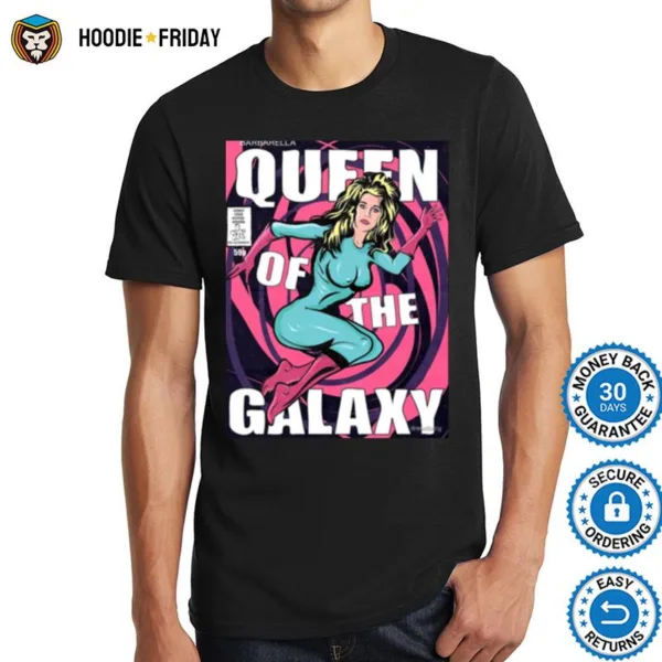 Cartoon Style Jane Fonda Queen Of The Galaxy Shirts