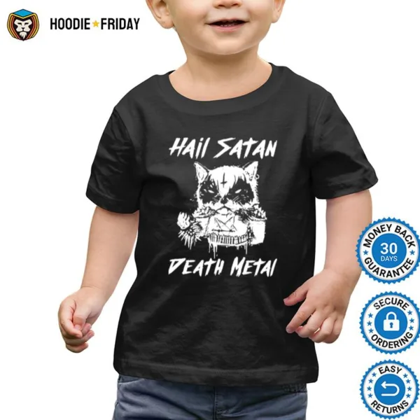 Cat Hail Satan Death Metal Shirts