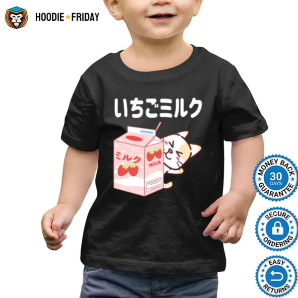 Cat Japanese Kawaii Strawberry Milk Shirts