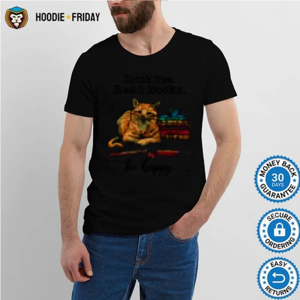 Cat Tea Reading Lover Shirts