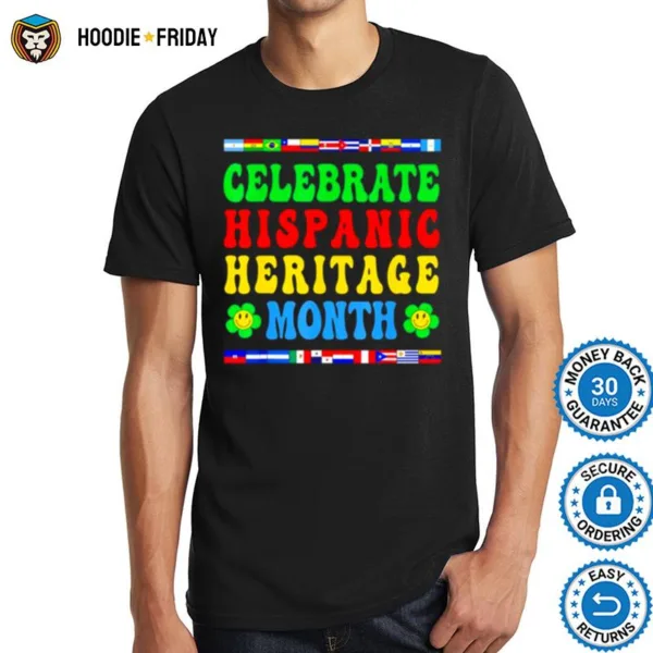 Celebrate Hispanic Heritage Month Latino Hippie Country Flag Shirts