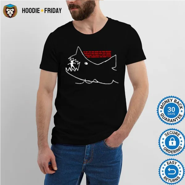 Chalk Drawing Jaws Movie Shirts