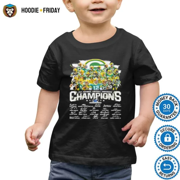 Champions National Football Conference Green Bay Packers Signature Shirts