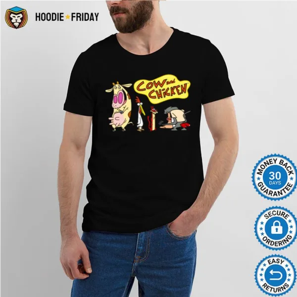 Characters Design Cow And Chicken Shirts