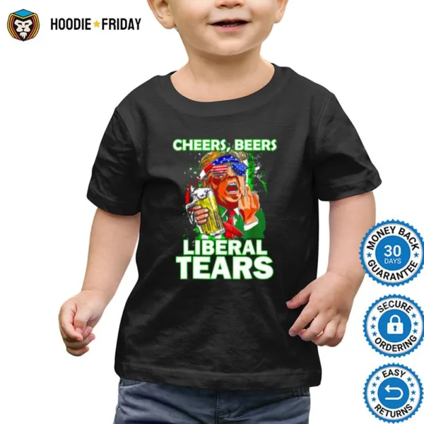 Cheers Beers Liberal Tears Trump Holding Beer Patricks Day Shirts