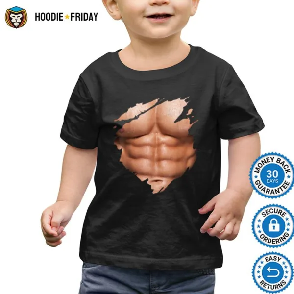 Chest Six Pack Abs Muscles Bodybuilder Shirts