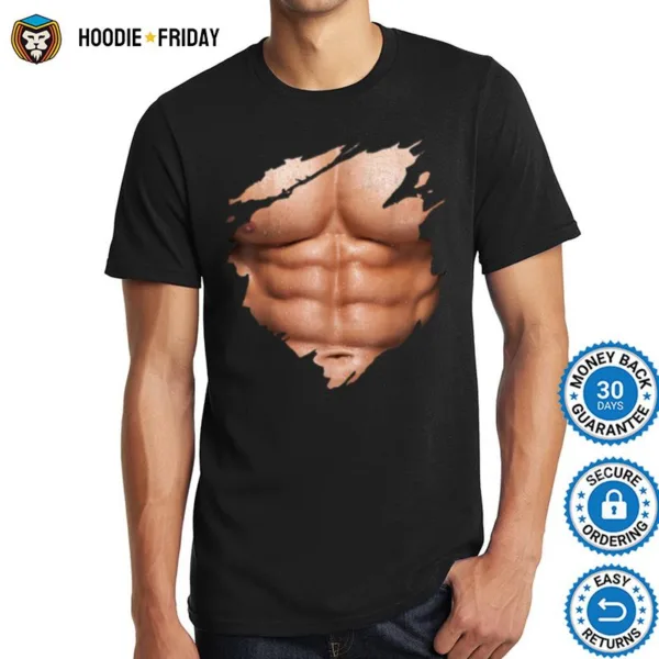 Chest Six Pack Abs Muscles Bodybuilder Shirts