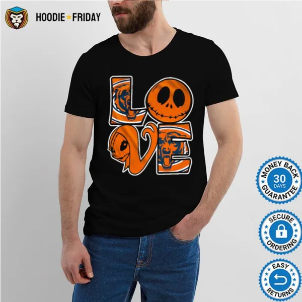 Chicago Bears Jack Skellington And Sally Love Shirts