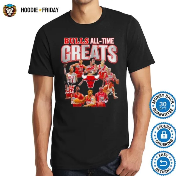 Chicago Bulls All Time Greats Legends Signatures Shirts