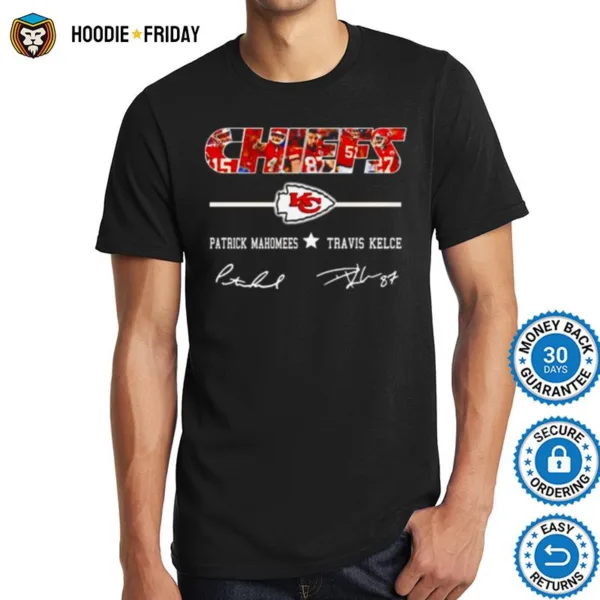 Chiefs Patrick Mahomes And Travis Kelce Signatures Shirts