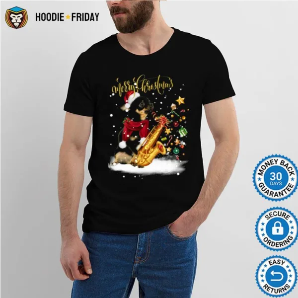 Chihuahua Saxophone Merry Christmas Shirts