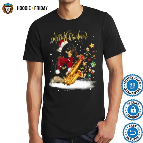 Chihuahua Saxophone Merry Christmas Shirts