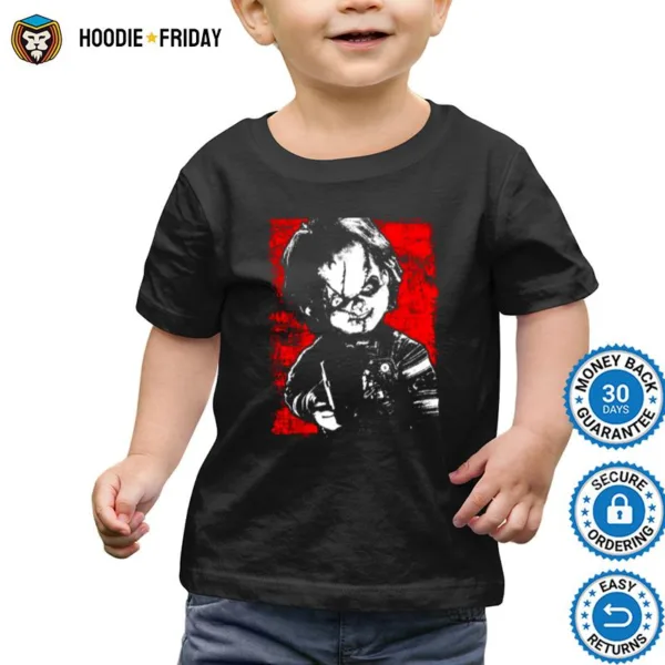 Child? Play Chucky Distressed Portrait Child? Play S Shirts