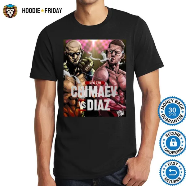 Chimaev Vs Diaz Active Anime Graphic Ufc Mma Fighter Shirts