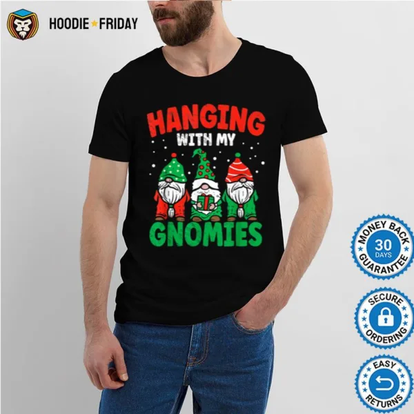 Christmas Hanging With My Gnomies Funny Xmas Family Pajamas Shirts